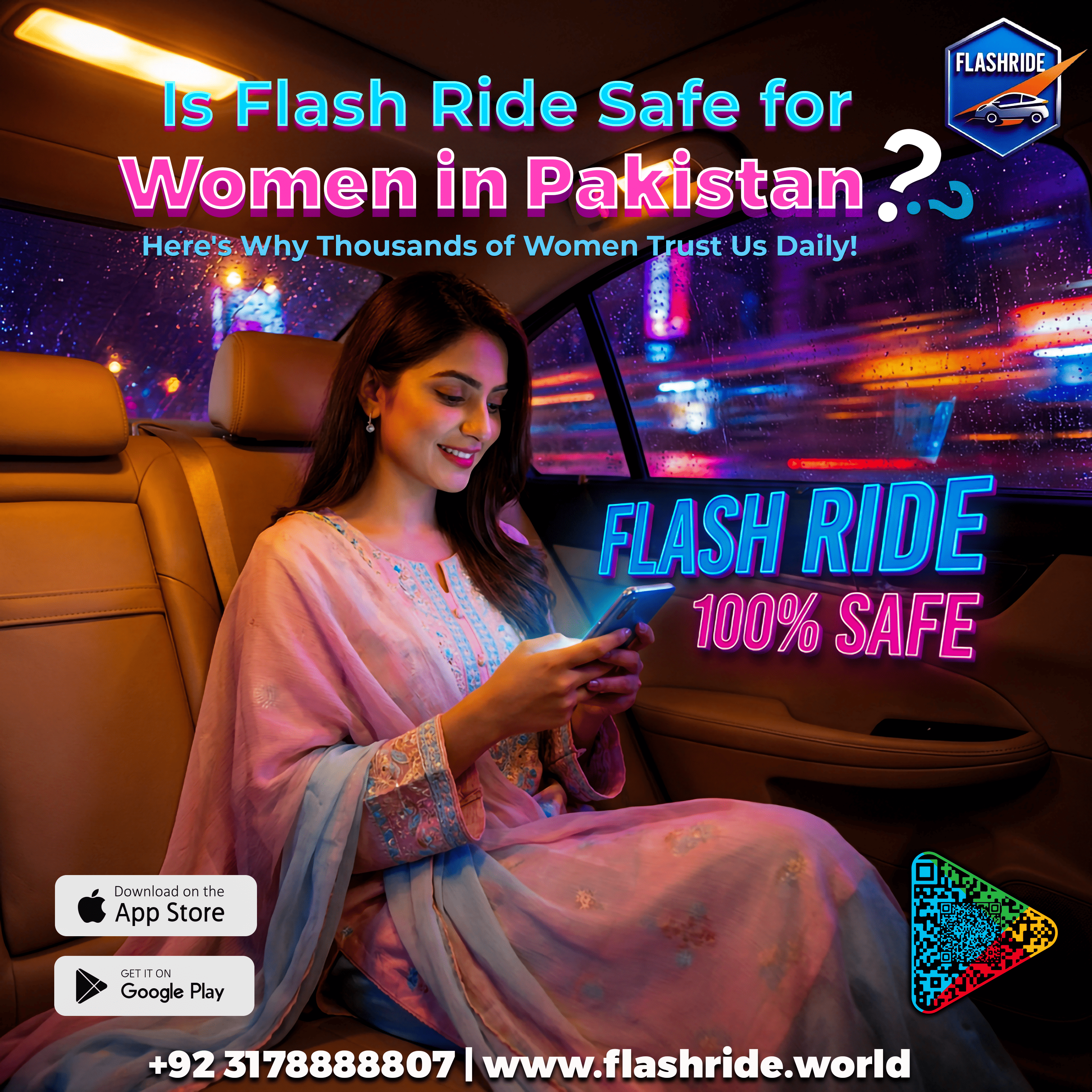 Is Flash Ride Safe for Women in Pakistan? Here's Why Thousands of Women Trust Us Daily!