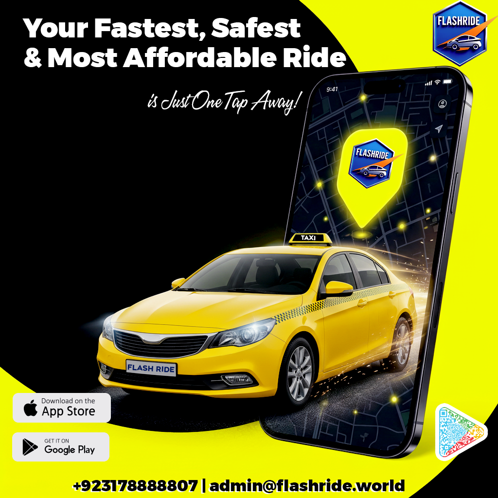 Flash Ride Pakistan — Your Fastest, Safest & Most Affordable Ride is Just One Tap Away!